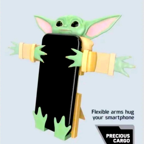 😎 Star Wars - The Mandalorian - Baby Yoda The Child- Flexi Desk Top Phone Holder - Picture 3 of 9